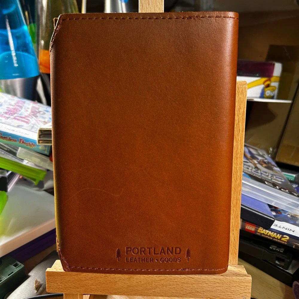 Portland Leather Goods Snap Journal Notebook Cover Cognac Brown Full Grain